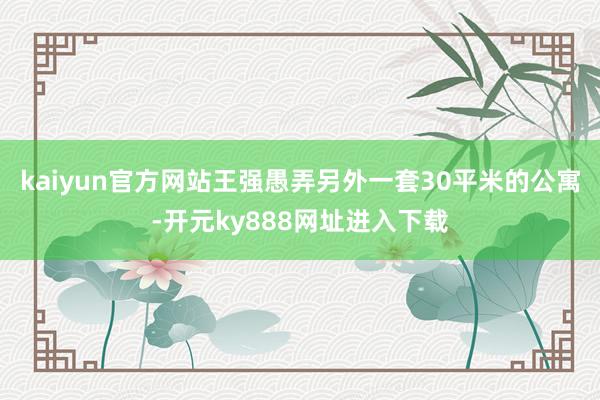 kaiyun官方网站王强愚弄另外一套30平米的公寓-开元ky888网址进入下载