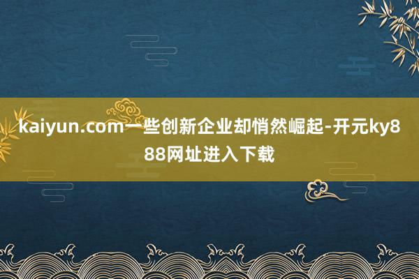 kaiyun.com一些创新企业却悄然崛起-开元ky888网址进入下载