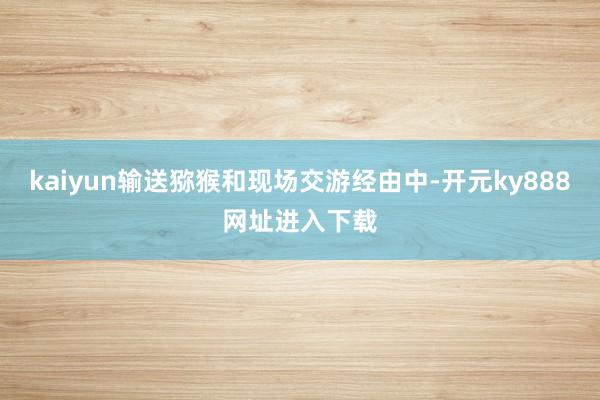 kaiyun输送猕猴和现场交游经由中-开元ky888网址进入下载