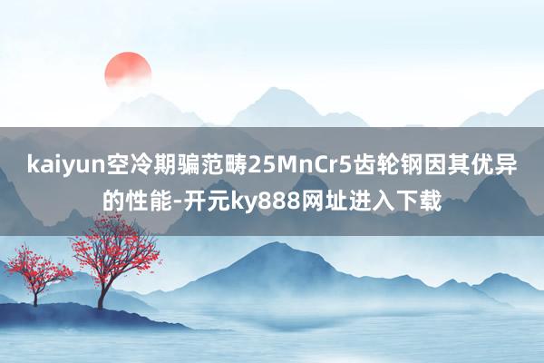 kaiyun空冷期骗范畴25MnCr5齿轮钢因其优异的性能-开元ky888网址进入下载