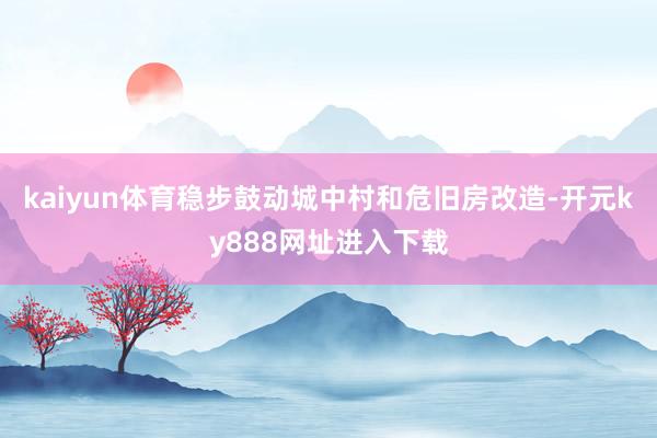kaiyun体育稳步鼓动城中村和危旧房改造-开元ky888网址进入下载