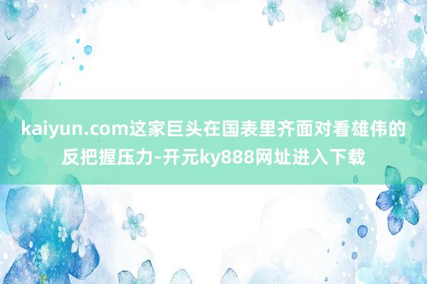 kaiyun.com这家巨头在国表里齐面对看雄伟的反把握压力-开元ky888网址进入下载