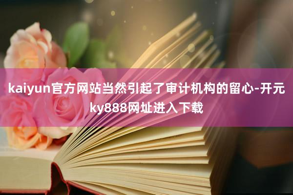 kaiyun官方网站当然引起了审计机构的留心-开元ky888网址进入下载