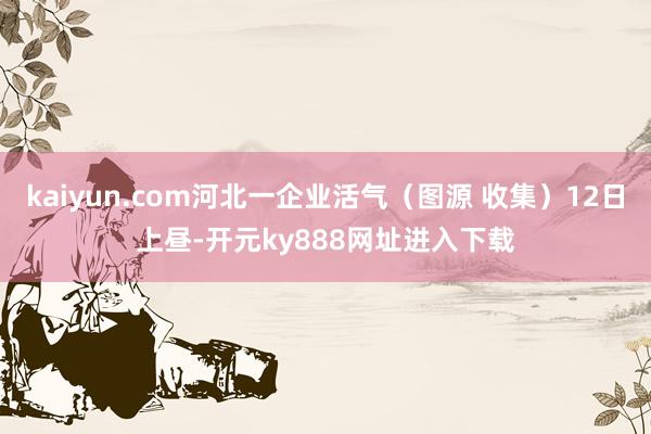 kaiyun.com河北一企业活气（图源 收集）12日上昼-开元ky888网址进入下载